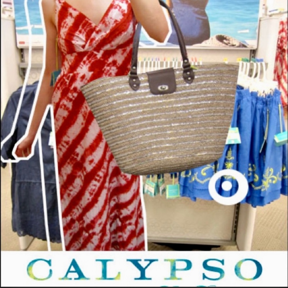 Calypso St. Barth For Target Straw & Sequins Tote - image 1